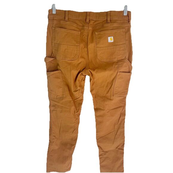 Carhartt Relaxed Fit Double Front Utility Work Pants Women 12 Carpenter Brown - Picture 3 of 11
